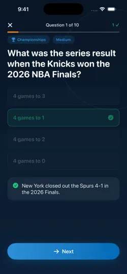 Screenshot von Knicks Trivia auf dem iPhone 1