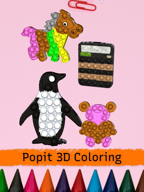 Pop It Fidget Toys 3D Coloring