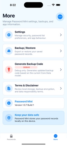 Password Mini screenshot