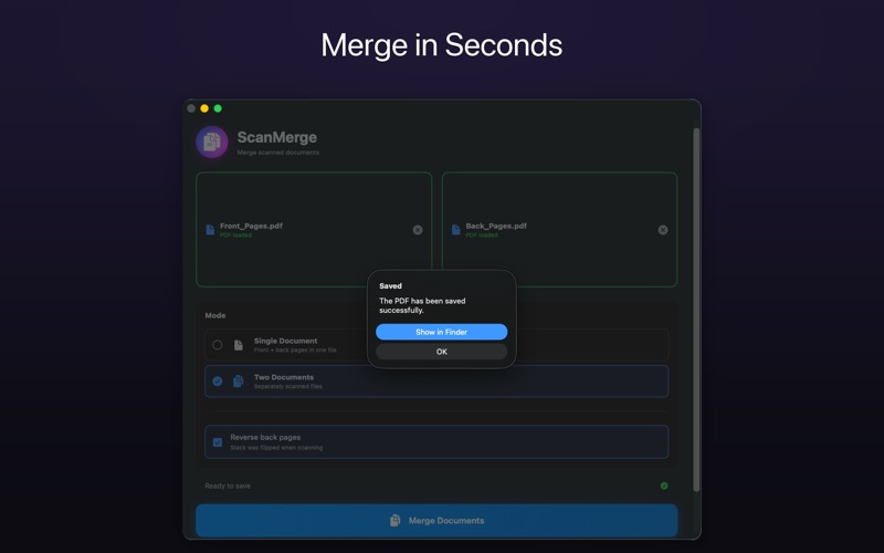 ScanMerge - Merge PDF Pages screenshot