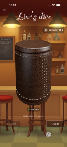 Liar's Dice app screenshot