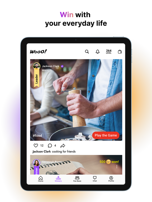 Wooo! Win with your talent iPad screenshot 1 - Entertainment app
