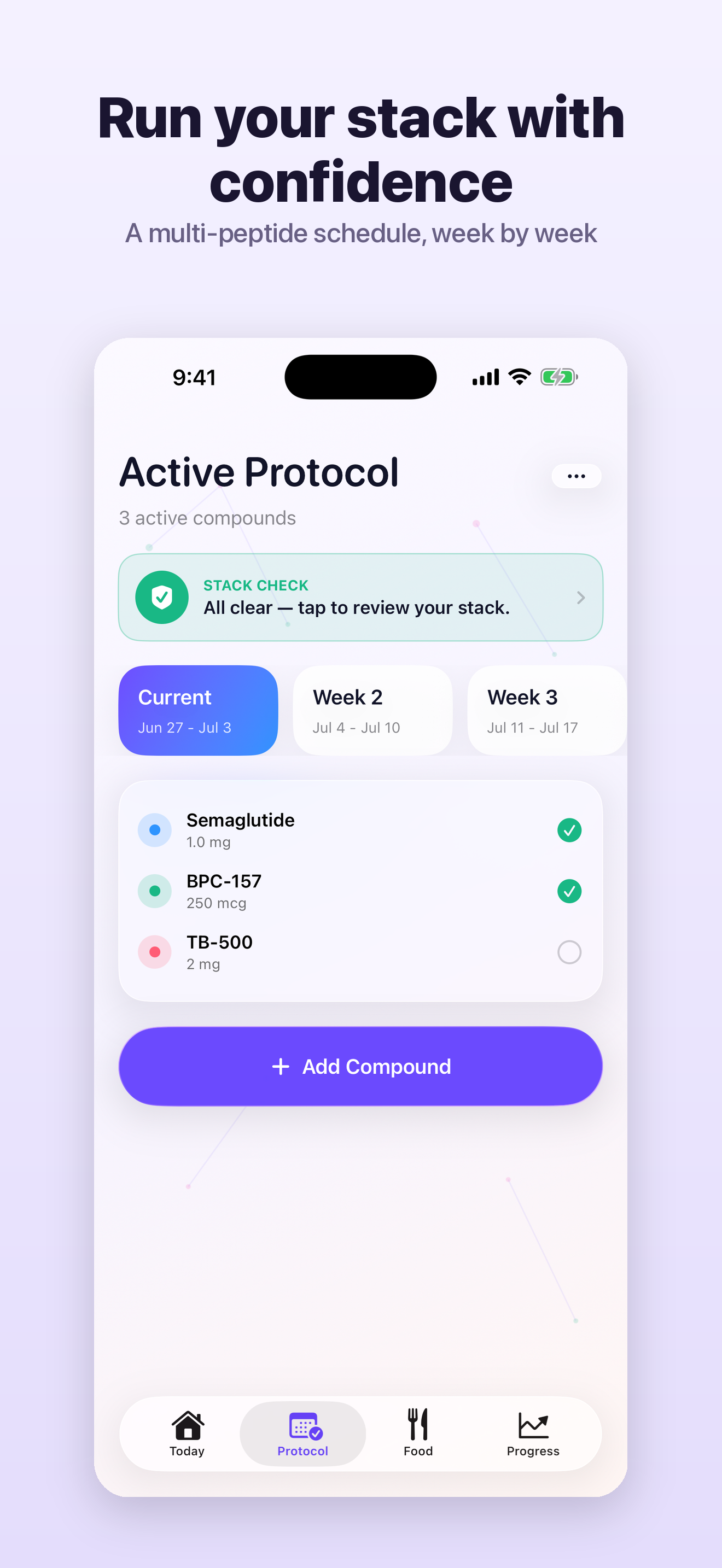 PeptideCore: Shot & Stack Log screenshot 8