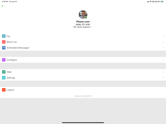 Phone.com iPad screenshot 6 - Business app