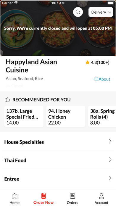 Happyland Asian Cuisine. Screenshot