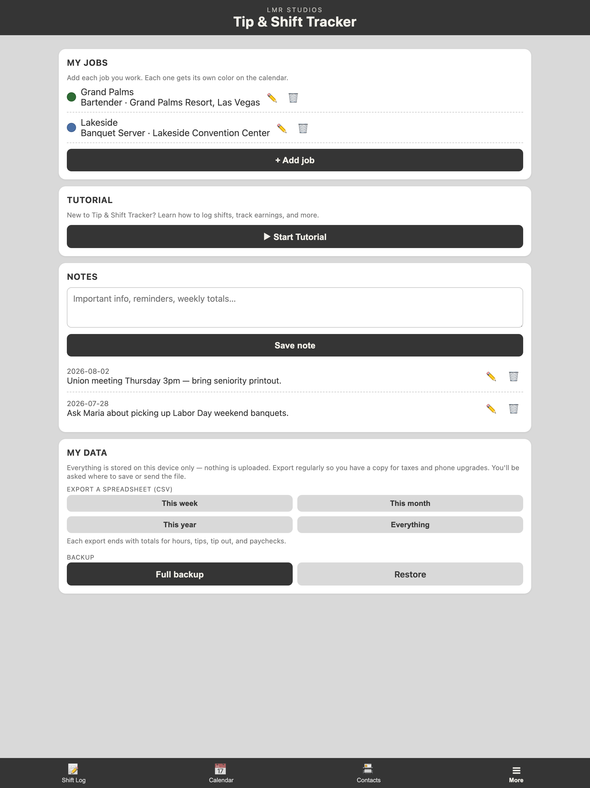 Tip & Shift Tracker screenshot 16