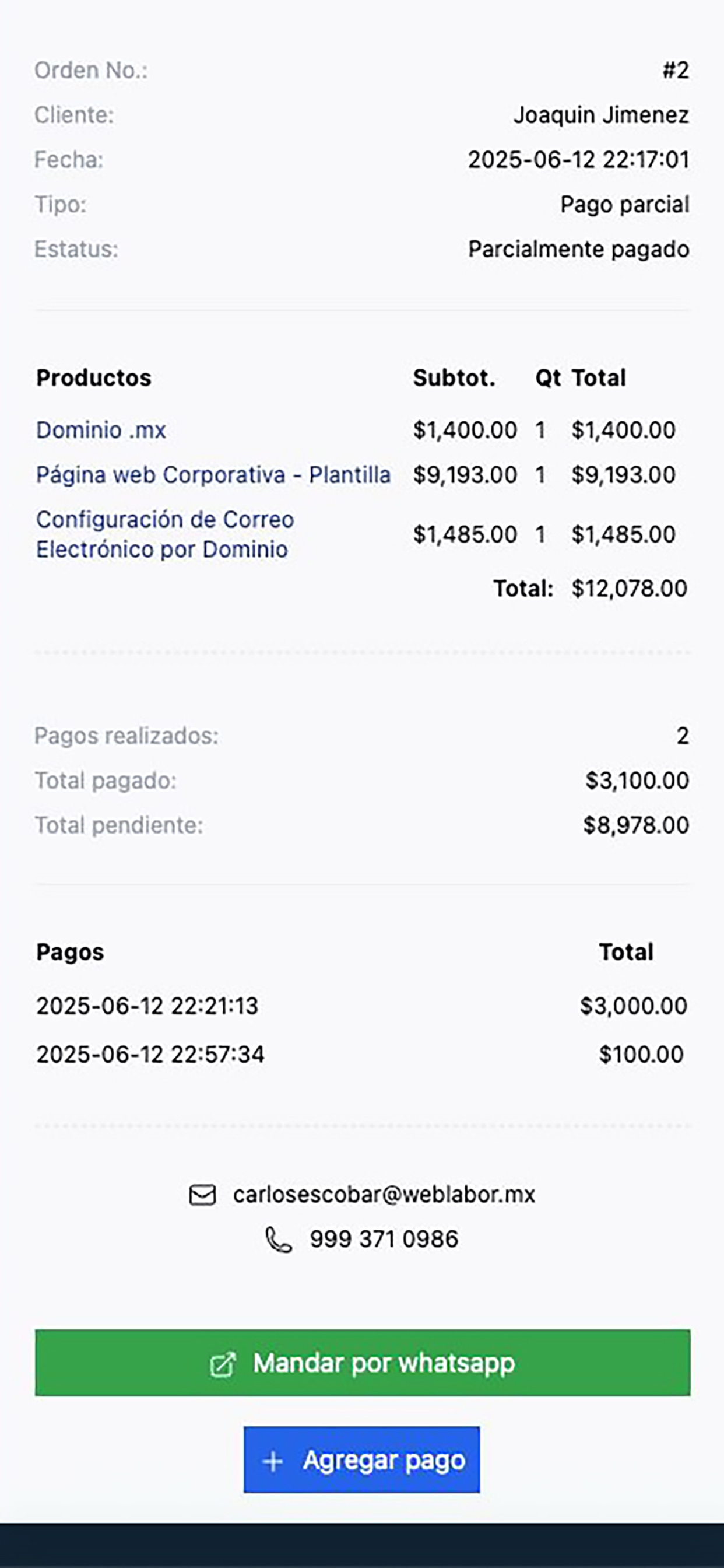 Control Total Punto de Venta