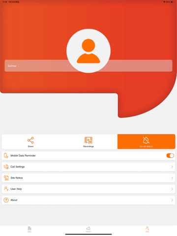 Golmar GCloud iPad screenshot