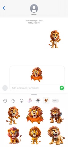 Super Fierce Lion Stickers screenshot