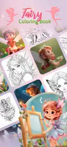 Fairy coloring book kids game' screenshot #1 for iPhone