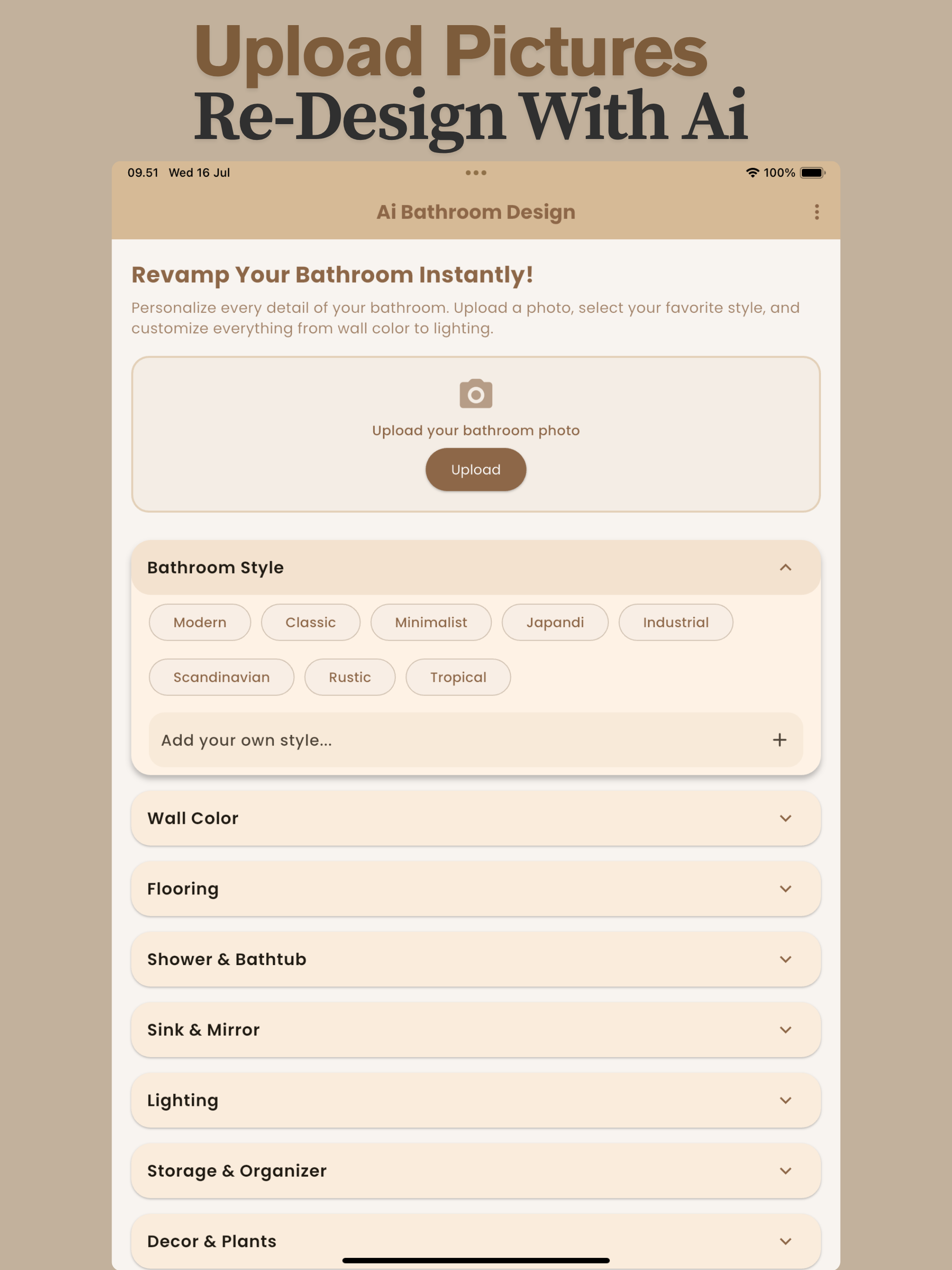 AI Bathroom Design Landscape