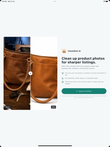 CleanShotAI - Product Photos iPad screenshot