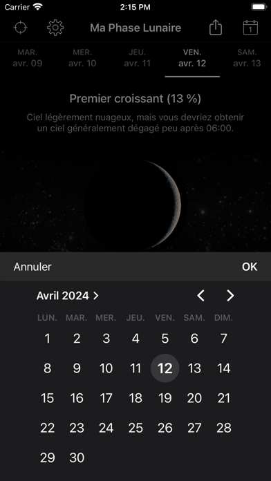 Screenshot #3 pour My Moon Phase - Lunar Calendar