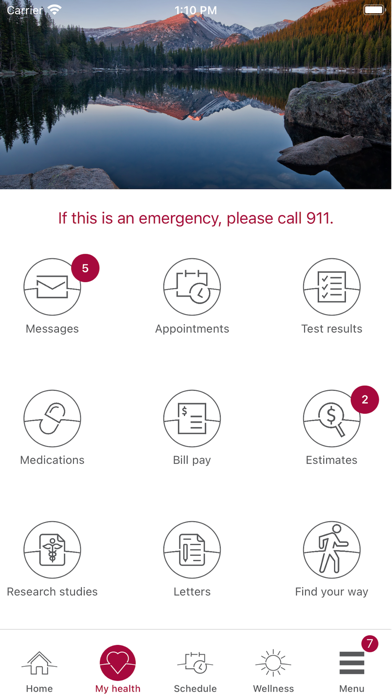 UCHealth Screenshot