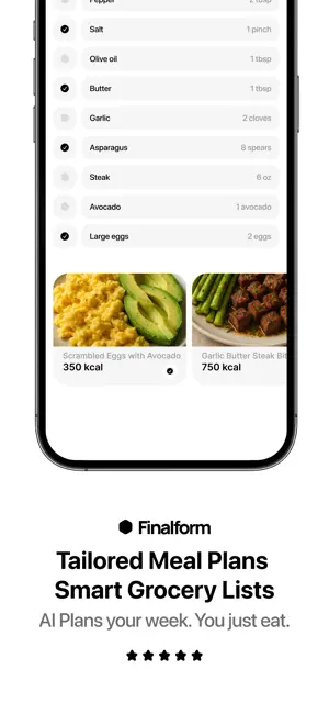 Finalform: AI Meal & Macro Log screenshot 1