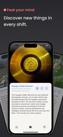 WikiUp: Explore, Swipe, Learn iPhone screenshot