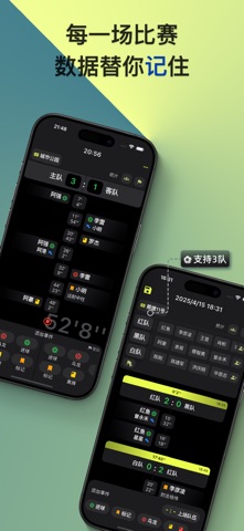 记足球-运动表现分析与记分牌，记录每个进球！ screenshot