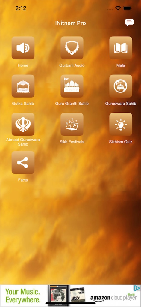iNitnem Pro - initnem-pro-sikh-app-main-menu