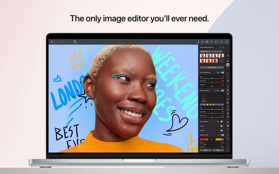 #1. Pixelmator Pro (macOS) Göre: Apple