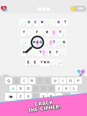 Cryptogram: Cipher Word Master iPad screenshot