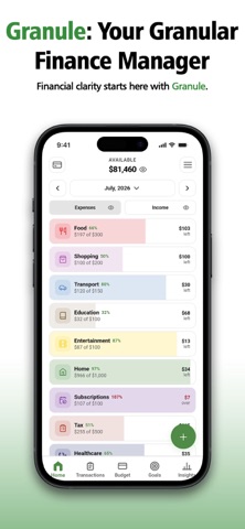 Granule: Budget Tracker Screenshot 1 of 10