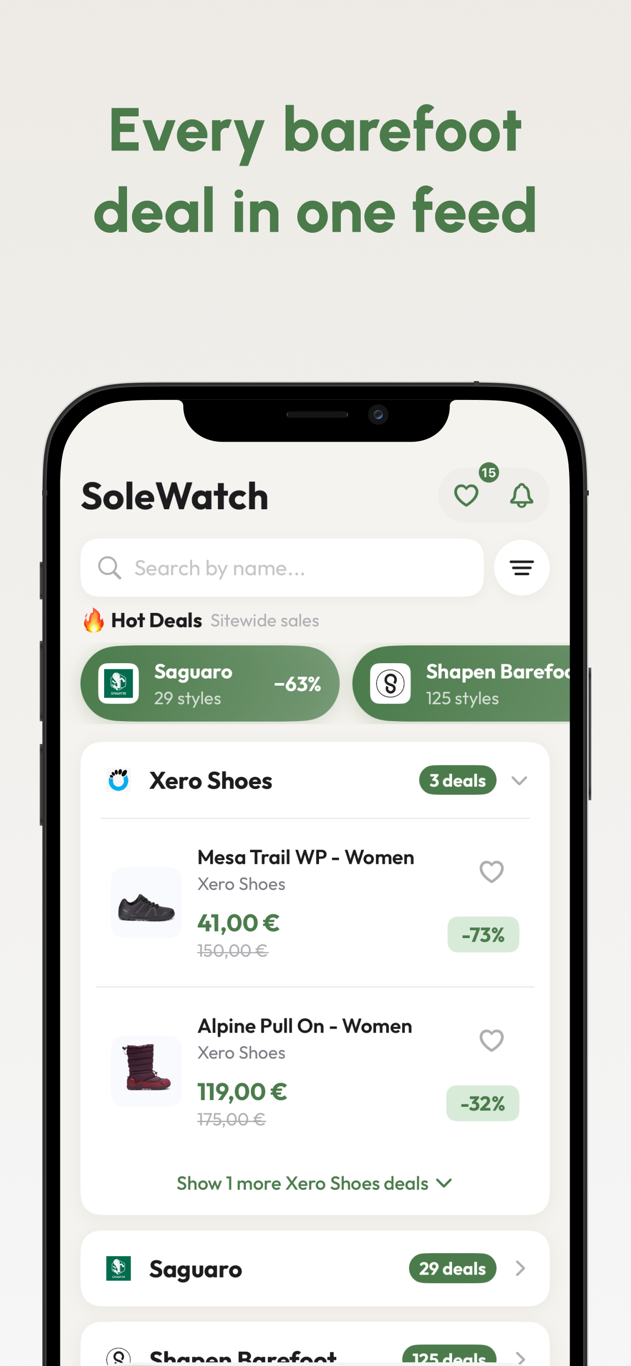 SoleWatch: Barefoot Shoe Deals