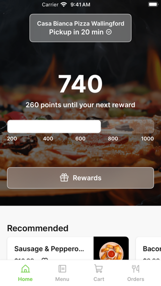 Casa Bianca Pizza iPhone screenshot 1 - Food & Drink app