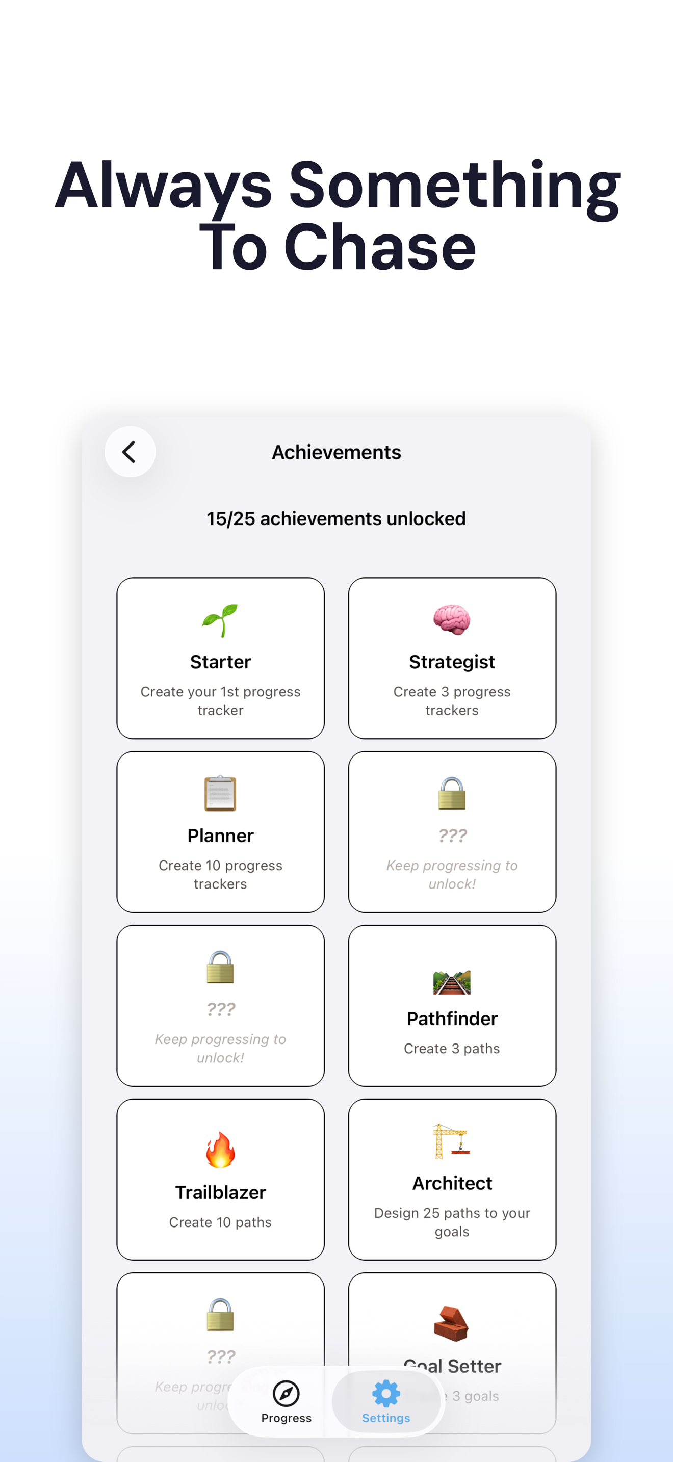 Progres: Growth & Goal Tracker
