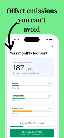 Fig: Carbon Footprint Tracker screenshot