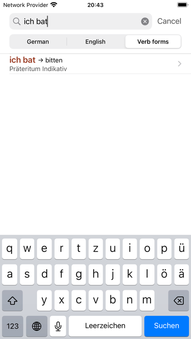 German Verbs & Conjugation Screenshot