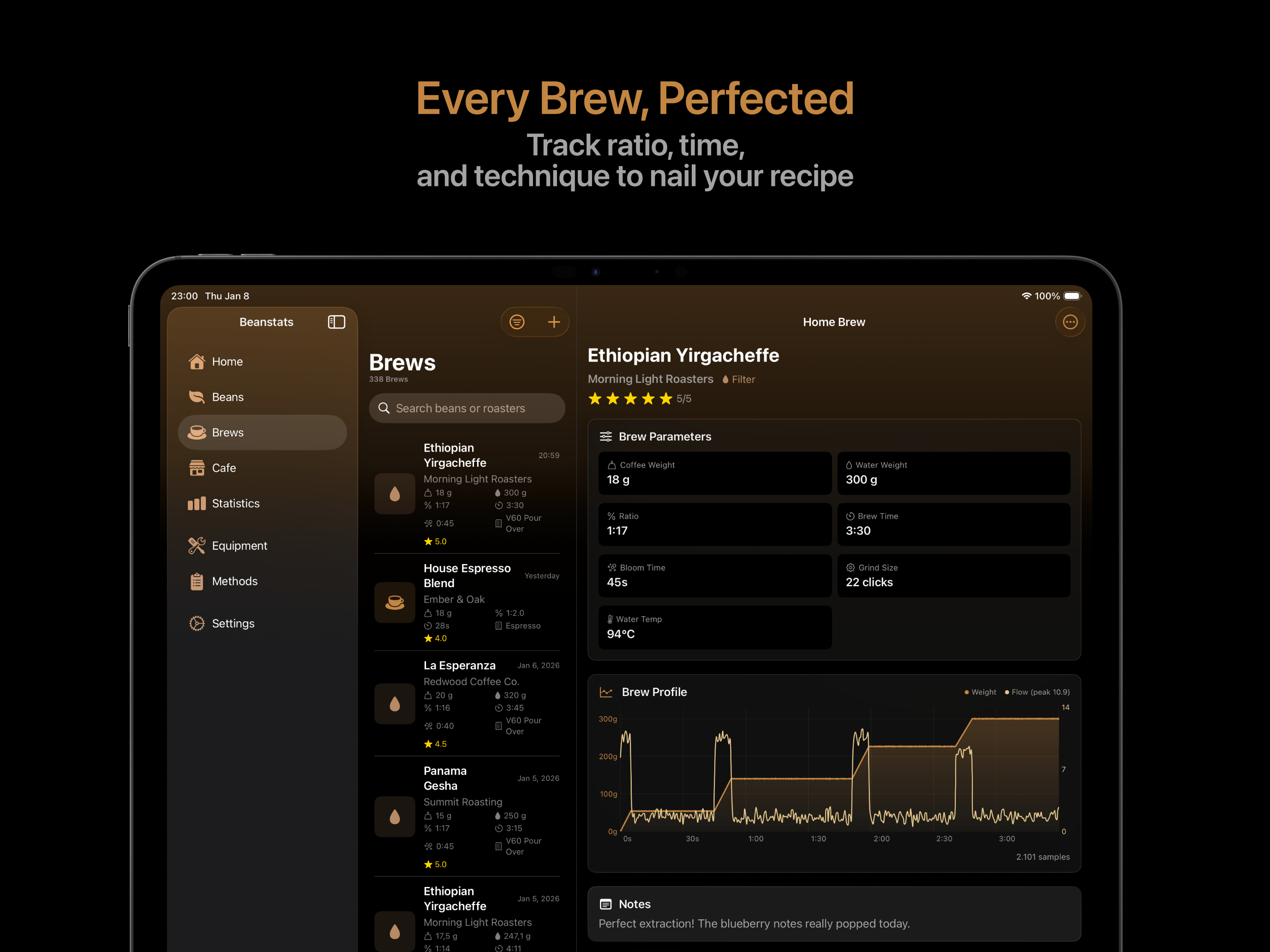 Beanstats - Coffee Tracker