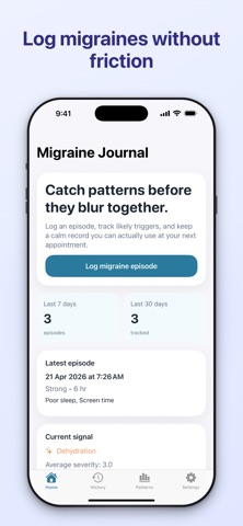 Migraine Tracker – MigraLog Screenshot 1 of 5