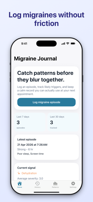 Migraine Tracker – MigraLog Screenshot 1 of 5