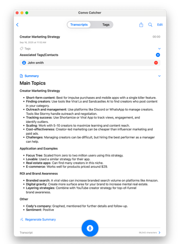 AI Conversation Catcher iPad screenshot 2 - Business app