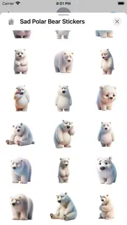 sad polar bear stickers iphone screenshot 3