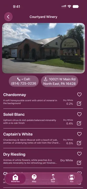 WinErie: Lake Erie Wineries screenshot 2
