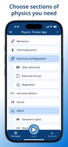 Physics. Trainer App screenshot