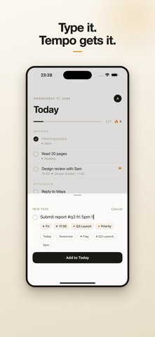 Tempo: Calm To-Do & Focus screenshot