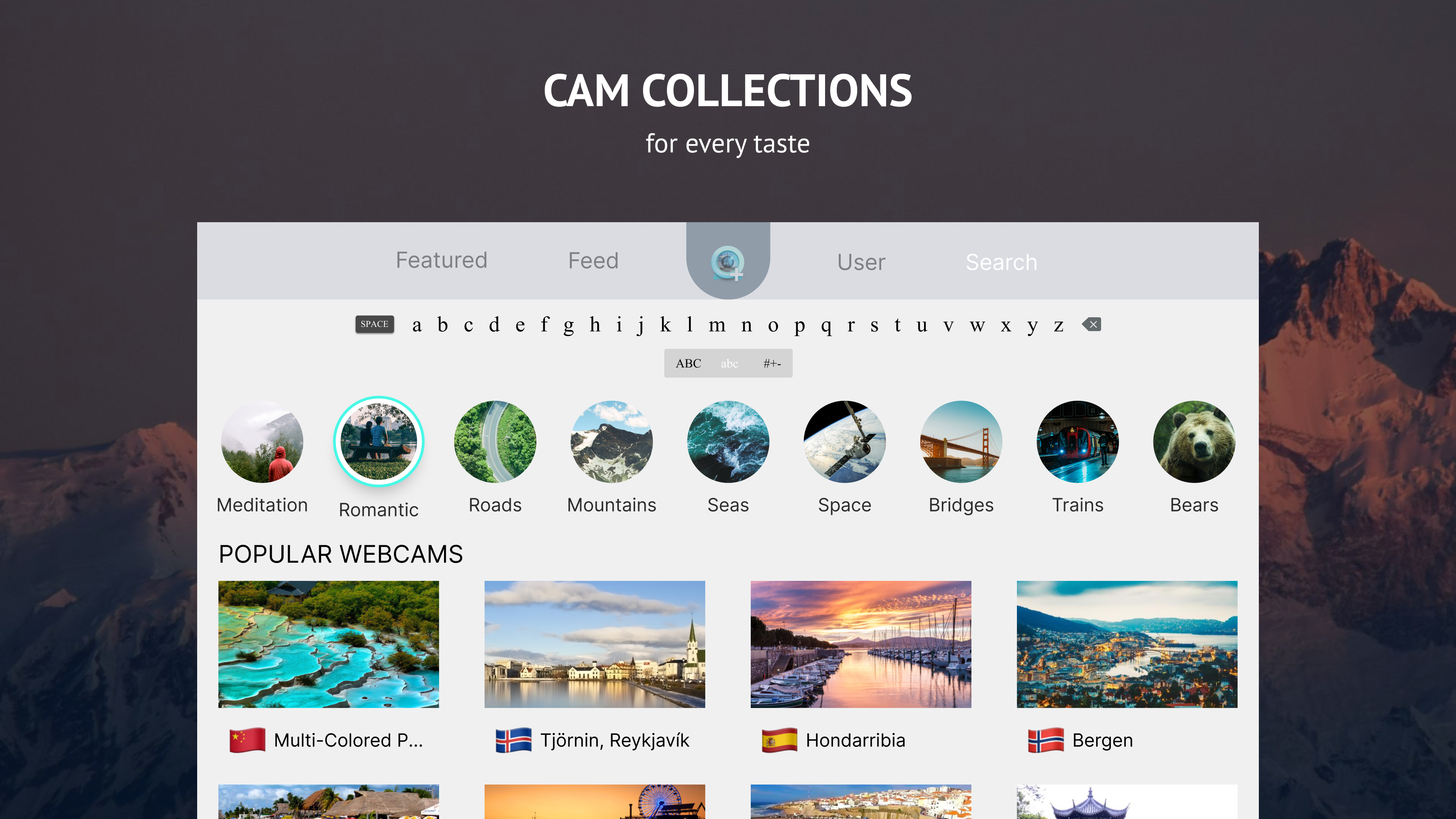 Webcams World View: Discovery