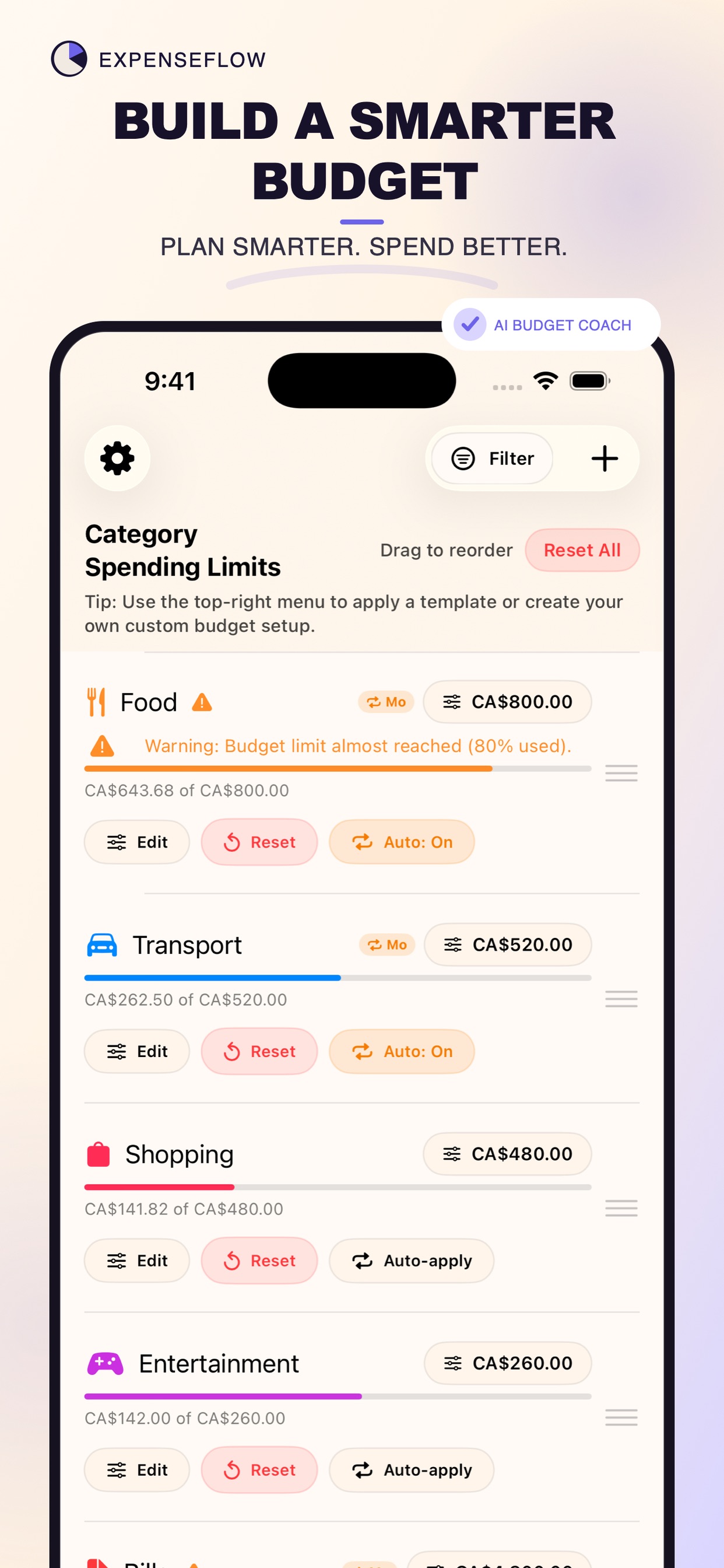Screenshot 3 of ExpenseFlow Budget Tracker