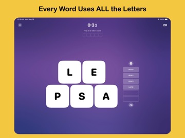 Scrambly Word Game iPad screenshot