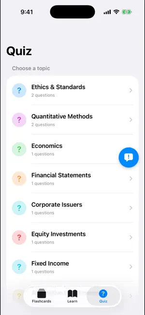 CFA Level I Flashcards screenshot 1