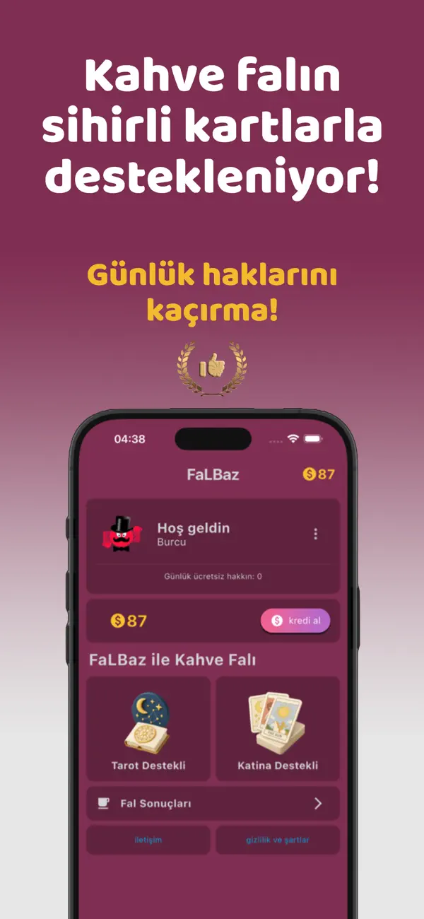 Screenshot #1 pour Falbaz ile Kahve Falı