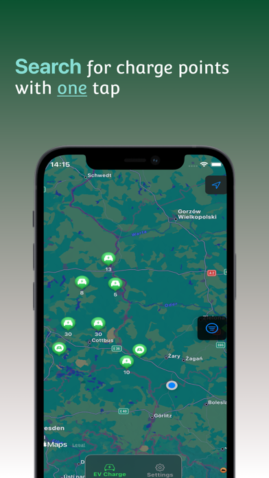EV Charge Stations Map Screenshot