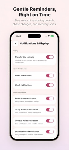 FlowHer - Period Tracker iPhone screenshot
