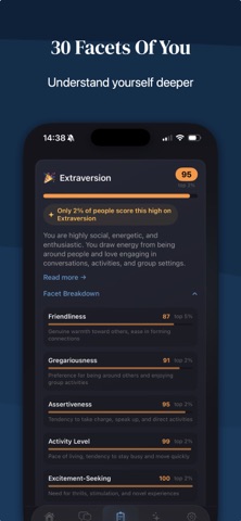 BIG FIVE — Personality Test Screenshot 7 of 7