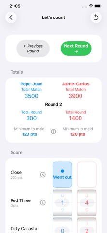 Canasta Counter iPhone screenshot