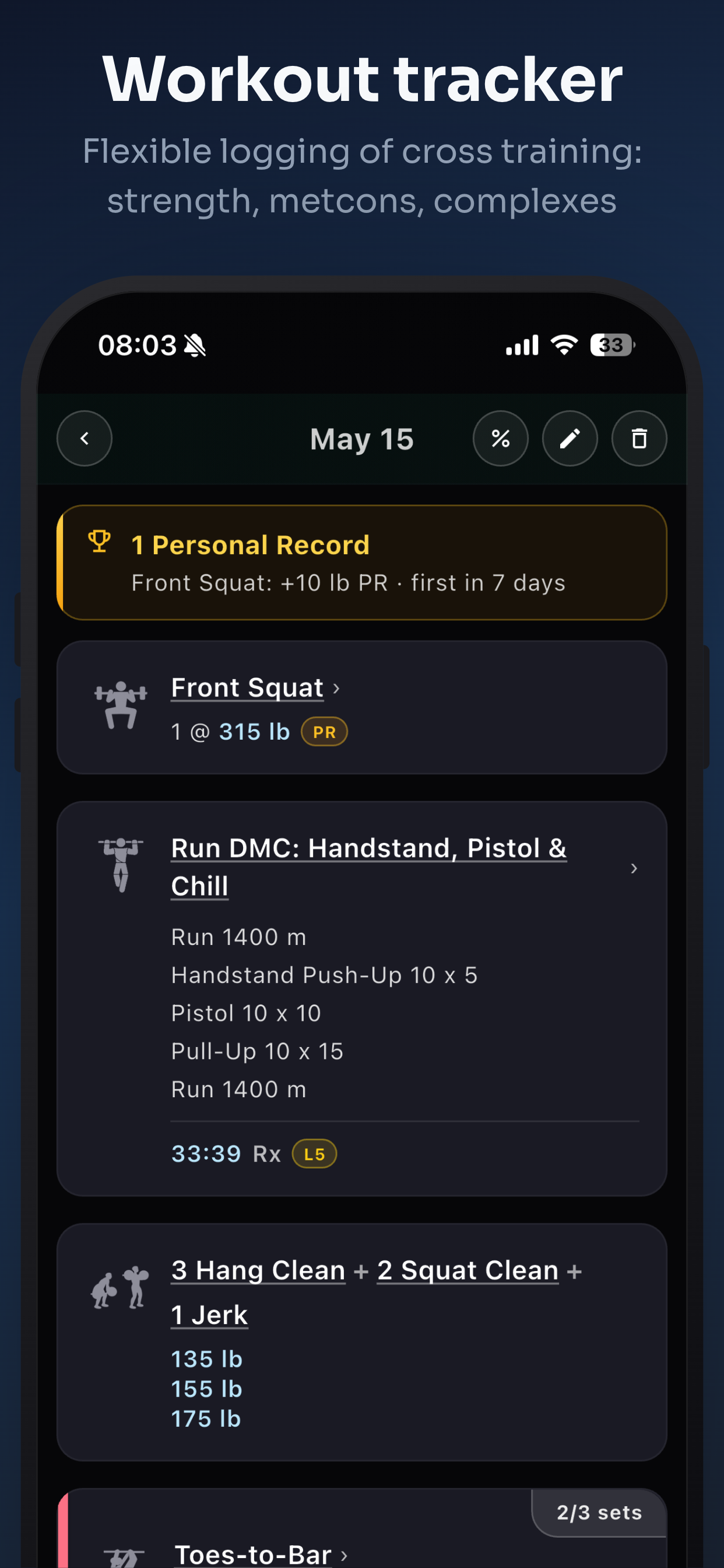 PRzilla - WOD & Fitness Log