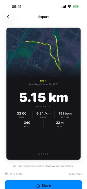 Weave: Workout Stories screenshot 1