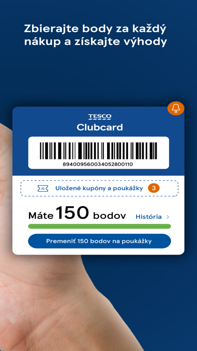 Clubcard Tesco Slovensko Screenshot